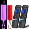 (2+2 Packs) Replacement Remote for Roku TV with Soft Protective Silicone Cover(Glow in The Dark), Universal Remote for TCL Roku/Hisense Roku/Onn Roku/Sharp Roku/Philips Roku/Element Roku Smart TV view 1
