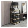AV Media Stand, CD Player Stand with Wheels,Audio Rack Stereo Cabinet, Adjustable Media Storage Shelves,for Living Recording Studio Theater view 1