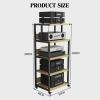 AV Media Stand, CD Player Stand with Wheels,Audio Rack Stereo Cabinet, Adjustable Media Storage Shelves,for Living Recording Studio Theater view 2