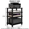 AV Media Stand,5-Layer Open Storage Audio RackCD Player Video Game Console Shelf, for Living Recording Studio Theater(B) view 2
