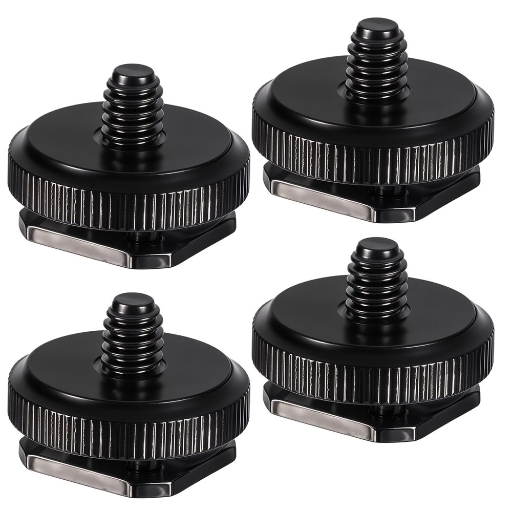 FdcLixuvol 4 Pcs 1/4 Inch Camera Adapter Screws, Compatible with Versatile Flash Hot Shoe Mounts for DSLR Camera Rigs, Tripods, Mounting Accessories