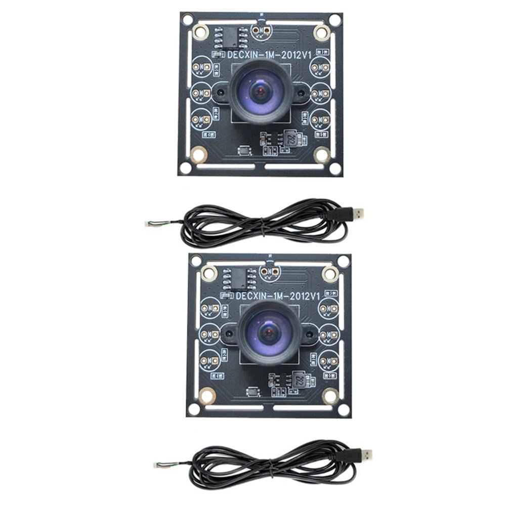 Tassteen 2PCS 100 Degree Camera Module OV9732 1MP 1280x720 30fps USB Camera Module Drive Free for WinXP/7/8/10 With1.5M Cable