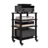 AV Media Stand,CD Player Video Game Console Shelf, 4-Layer Open Storage Audio Rackfor Living Recording Studio Theater(B) view 1
