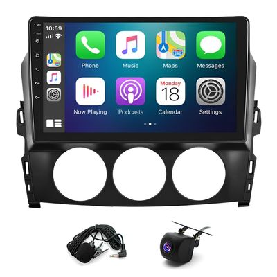EUBUY Android 13.0 Double Din Car Stereo for M-azda MX-5 2006-2021 with Wireless with CarPlay & Android Auto, 9 Inch Touch Screen Car Audio Receiver with Blue-Tooth WiFi GPS Navigation Backup Camera