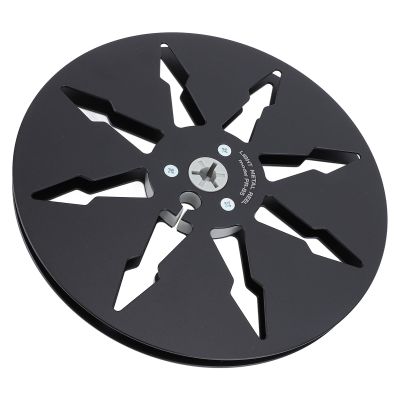 1/4 7 Inch Empty Tape Reel, Aluminum Alloy Recording Takeup Reel with 8 Hole, Replacement Analog Recording Tape Repair Parts Open Reel Tape Accessory (Black)