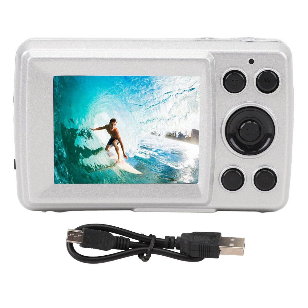 HD 1080P Digital Camera 16MP 2.4 Inch Color LCD Display Compact Small CCD Camera Support Up to 32GB Retro