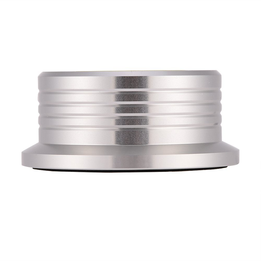 Mtlavishishness Title: High Resolution Improvement: Complete at 50/60Hz Detection Turntable Disc Record Stabilizer (Argento)