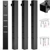 Square Folding Table Leg Extenders, 5-Level Adjustable Table Leg Risers view 1