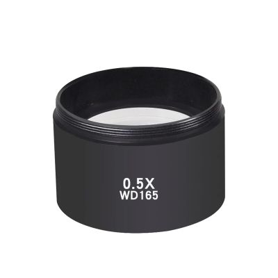 WD165 0.5X WD120 0.7X Trinocular Microscope Objective Lens Zoom Stereo Microscopio Camera Auxiliary Objective Lens(0.5X)