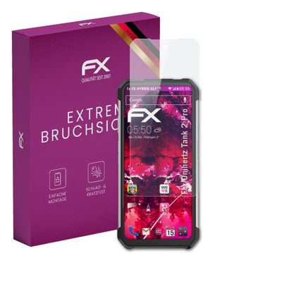 atFoliX Plastic Glass Protective Film compatible with Unihertz Tank 2 Pro, 9H Hybrid-Glass FX Screen Protector