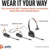 Poly 10x (Plantronics) CS540 Wireless DECT Headset - Single Ear - Convertible - Noise Cancelling Microphone Bundle Including: Base, Headband, Ear Tips, Goby Labs Headphone Cleaner, Fiber Cloth view 3