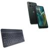 BoxWave Keyboard Compatible with Motorola Moto G (2025) - SlimKeys Bluetooth Keyboard, Portable Thin with Chiclet-Style Keys - Jet Black view 1