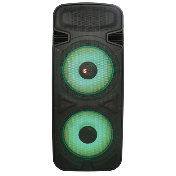 RadioShack 15-inch Tower Speaker with Lights and FM Radio (90,000 RMS, LED Light)