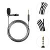 CoudarTitie Lapel Microphone with 3.5mm Jack, Professional External Clip on Lapel Mic Collar Mic for Podcast, Vlogger, Video Conference view 2