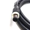 1.64ft M12 12 Pins Male Connector Cable, A Code Straight Profibus Cable Single Male Electrical PVC Sensors Cable Industrial Molded Cable for Fieldbus Module AWG26 30V 1.5A (0.5 Meter) view 2