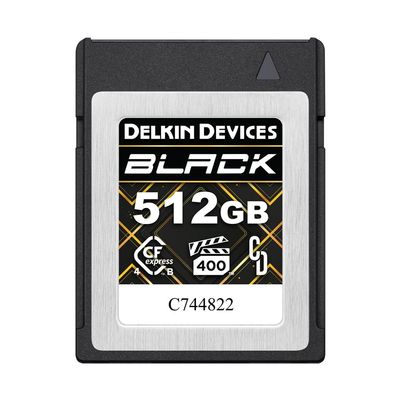 Delkin Devices Black 512GB CFexpress Type B 4.0 VPG400 Memory Card  High-Speed Performance for Professional Photography & Videography (512GB)