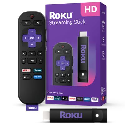 Roku Streaming Stick HD HD Streaming Device for TV with Roku Voice Remote, Free & Live TV