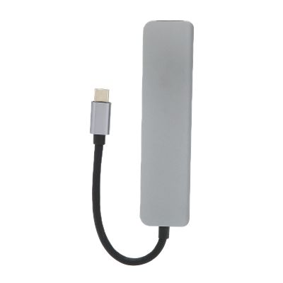 6 in 1 Multifunctional Docking Station, Aluminum Alloy USB Expansion Dock with High Definition Multimedia Interface, USB3.0/2.0, PD, Storage Card, T Flash for Type C Computers