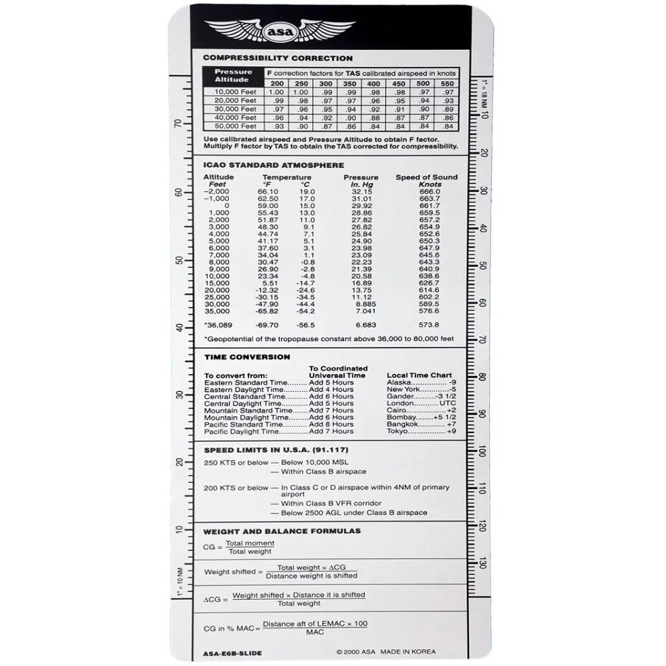 ASA Highspeed Slide for The E6B Calculator