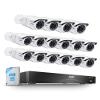 ZOSI 16CH 4K PoE Security Camera System with Audio, 16 x 8MP Outdoor Metal Bullet Cameras, People Counting, Person/Vehicle Detection, 16 Port 32-Channel NVR with 4TB HDD for Commercial 24/7 Recording view 1