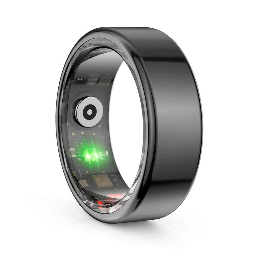 Hoorawwi Smart Ring, IP68 Smart Ring for Women Men w/Sleep Heart Rate Blood Pressure Oxygen Monitor Waterproof Fitness Tracker Pedometer Calories Step Counter Bluetooth Health Ring, Black #7