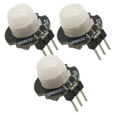 3PCS MINI Motion Sensor Detector Module SR602 Pyroelectric Infrared PIR kit Sensory Switch Bracket for Arduino