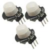 3PCS MINI Motion Sensor Detector Module SR602 Pyroelectric Infrared PIR kit Sensory Switch Bracket for Arduino view 1
