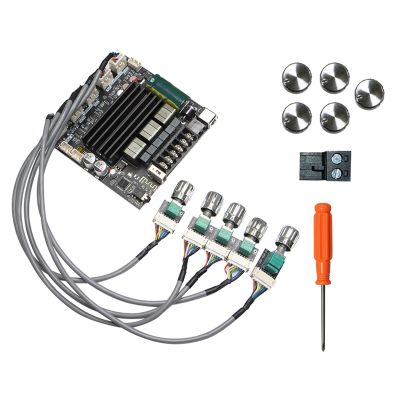 100W 2.1 Channel Digital Sound Power Amplifier Module 200W Subwoofer Output with 5.1 Chip for a 15M Wireless Transfer Range Robust Guard Mechanisms for 3-8 ohms 2-8 ohms Speakers
