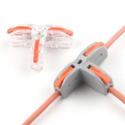 Compact T-Type Wire Connector Splitter Push-in Quick Distribution Terminal Home Main Distributor AWG 28-14(12)(NV-T11WO)