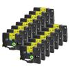 15PK 11.7mm Heat Shrink Tube Tape Compatible with Labelers Including Hse-231 Hse221 641 651 Models with Black On White Label Tapes(Black on Yellow) view 1