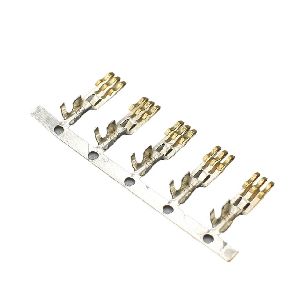 100-500Pcs 4Pin Power Connector L6.2 63080 SATA Tin Plated Male Female Wire to Wire Terminal Pins(Short SATA Terminal,500Pcs)
