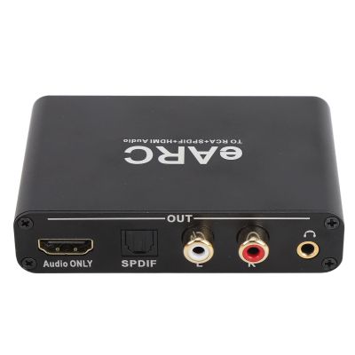 4K HD Audio Extractor, Analog to Digital Audio Converter R CA, L/R Audio Output, 3.5mm Stereo Audio Output and Optical, Audio Adapter for Player, TV