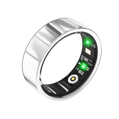 Hoorawwi Smart Ring, IP68 Smart Ring for Women Men w/Sleep Heart Rate Blood Pressure Oxygen Monitor Waterproof Fitness Tracker Pedometer Calories Step Counter Bluetooth Health Ring, Silver #8