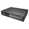 18-Port Gigabit Uplink PoE Switch 16*10/100Mbps 2*10/100/1000M Uplink RJ45 Ports Support IEEE802.3af/at PoE Standard Smart PoE Switch view 3