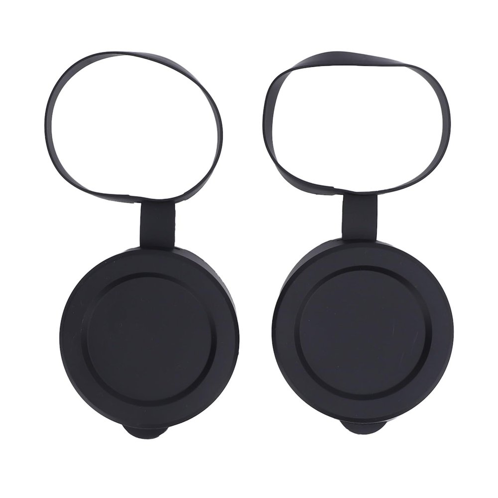 2Pcs Objective Lens Caps, Flexible Rubber Eyepiece Cover, Binoculars Protective Covers, for ID 61 to 64mm Monocular Binocular