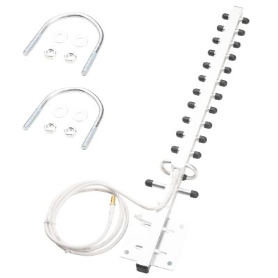 BOOBRIE Dual Band Yagi WiFI Antenna 2.4G/5.8G 8dBi Outdoor Directional Antenna High Gain RP-SMA Female Connector 4.92Ft RG58 Cable 13 Unit WIFi Yagi Antenna for Router Network Card WiFi Signal Booster