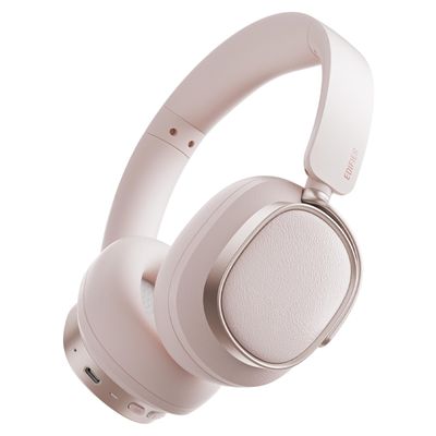 Edifier Active Noise Cancelling Headphones, Over Ear Bluetooth Headset, 92H Playtime Wired & Wireless Hi-Res Audio Certified, Fast Charging Clear Calls for Home Office Travel (Pink)