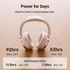 Edifier Active Noise Cancelling Headphones, Over Ear Bluetooth Headset, 92H Playtime Wired & Wireless Hi-Res Audio Certified, Fast Charging Clear Calls for Home Office Travel (Pink) view 4