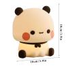 Bavokon Cute Panda Night Light, Led Squishy Novelty Animal Night Lamp, Rechargeable Panda Night Light,Touch Night Light,Animal Night Lamps,Silicone 3 Levels Dimmable Nursery Nightlight for Desk Decor view 4