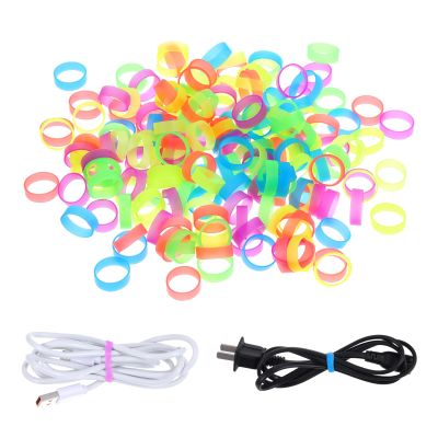 200 Pieces 0.5 Inch Small Elastic Silicone Rubber Bands Black Strong Rubberbands Heavy Round Siliconebands for Wire Cord Cable Wrapping, Bundle, Multicolor