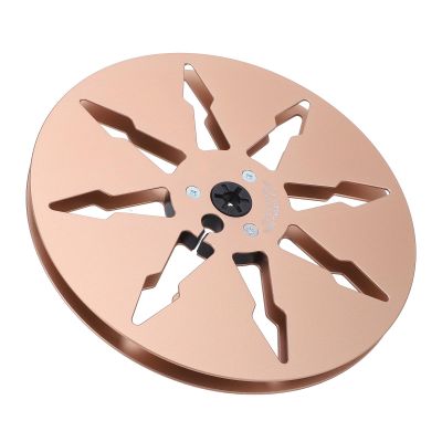 1/4 7 Inch Empty Reel, 8 Holes Recording Take Up Reel for Reel to Reel for Studer, Aluminum Alloy Empty Tape Reel for Tape Recorder (Gold)