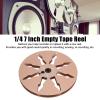 1/4 7 Inch Empty Reel, 8 Holes Recording Take Up Reel for Reel to Reel for Studer, Aluminum Alloy Empty Tape Reel for Tape Recorder (Gold) view 4