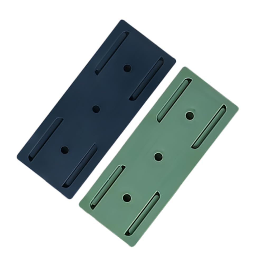 2 Pcs Adhesive Punch-Free Socket Holder Self-Adhesive Desktop Socket Fixer, Cable Management Punch Free Surge Protector, Desktop Mobile Plug-in Socket Fixer Bracket Stand