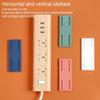 2 Pcs Adhesive Punch-Free Socket Holder Self-Adhesive Desktop Socket Fixer, Cable Management Punch Free Surge Protector, Desktop Mobile Plug-in Socket Fixer Bracket Stand view 4