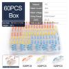 34/40/50/60/100PCS Lever Wire Connector Compact Terminal Block Docking Home Electrical Cable Connectors Push-in Junction Box(Boxed 60PCS T Mix) view 2