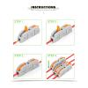34/40/50/60/100PCS Lever Wire Connector Compact Terminal Block Docking Home Electrical Cable Connectors Push-in Junction Box(Boxed 60PCS T Mix) view 4