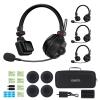 cametv Waero-PRO 1.9GHz Wireless Intercom Headset System Noise Cancellation A/B Group 1700ft(518m) Zero Latency Team Communication Headsets for Church Boating TV Film Production Drone (4 Kit) view 1
