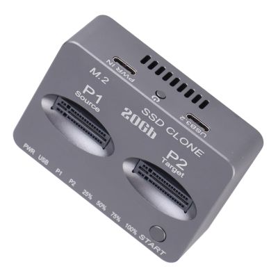 ACAGALA M.2 NVMe Docking Station USB 3.2 Type C Gen2 X 20Gbps Dual Bay Offline Clone Docking Station
