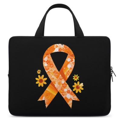 Awareness Orange Ribbon Laptop Case Laptop Bag Laptop Sleeve with Handle Computer Case Carrying Cover 10inch