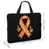 Awareness Orange Ribbon Laptop Case Laptop Bag Laptop Sleeve with Handle Computer Case Carrying Cover 10inch view 2